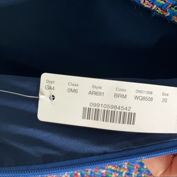 J Crew Tie Neck Tank Dress Blue in Autumn Tweed NWT AR691 Women’s Size 20 - Picture 10 of 13